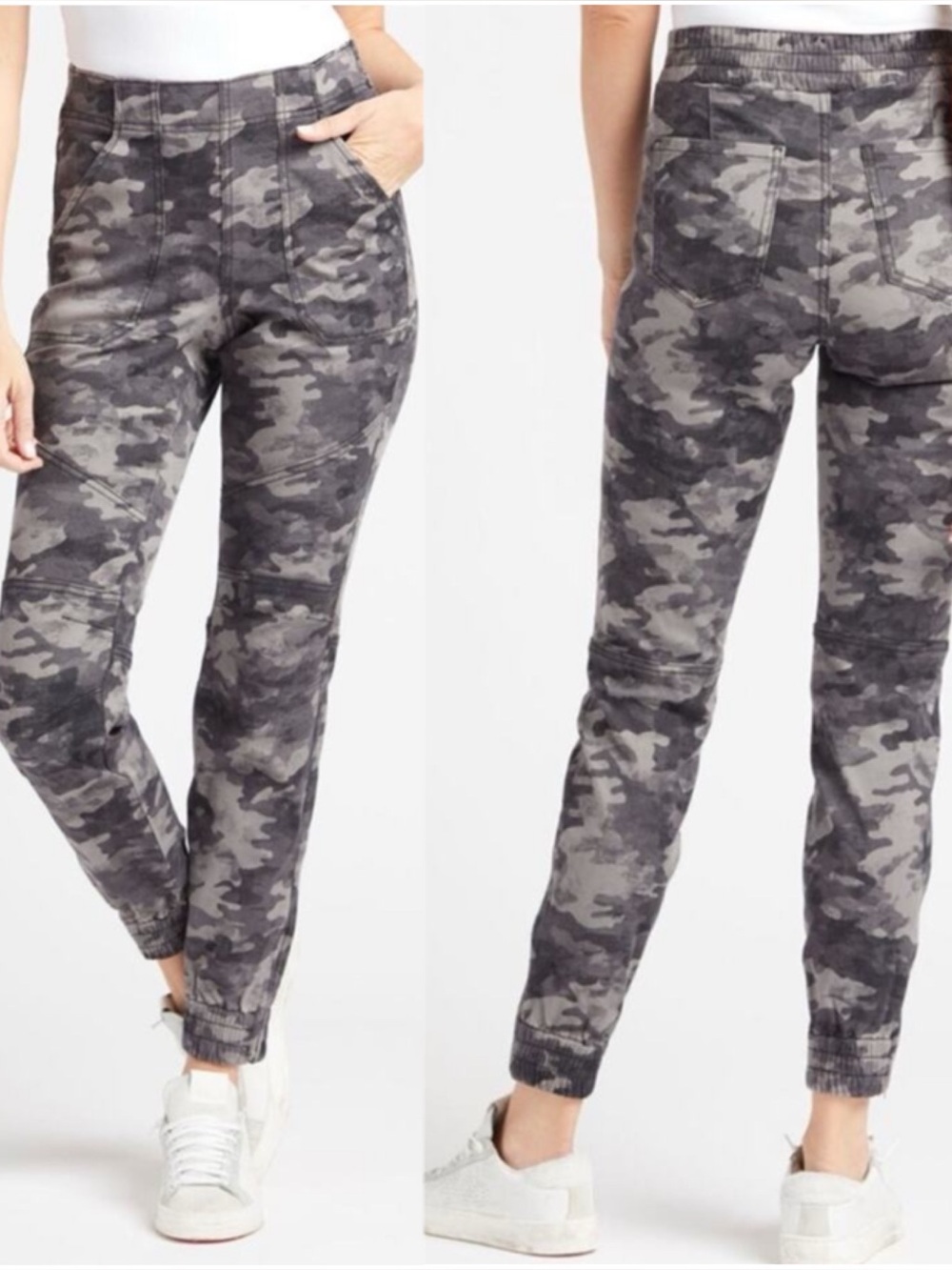 SPANX Stretch Twill Cargo Jogger in Blackwash Camo